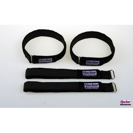Velcro (tiras, collares, parches) - HackerMotor Velcro antideslizante, 25x400mm - 4pcs - FLASH RC