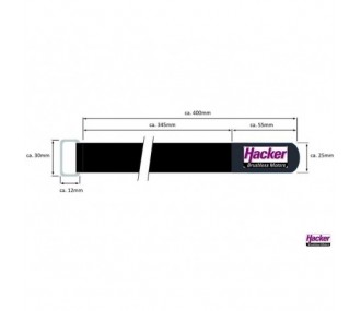 Velcro (strisce, collari, toppe) - HackerMotor Cinghia antiscivolo in velcro, 25x400mm - 4pz - FLASH RC 2