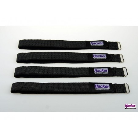 Velcro (tiras, collares, parches) - HackerMotor Velcro antideslizante, 25x500mm - 4pcs - FLASH RC