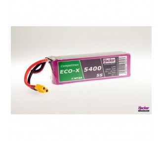 Batterien für den Antrieb von RC-Flugzeugen - Lipo Akku Hacker TopFuel Eco-X Competition MTAG 5S 18.5V 5400mAh 20C Stecker XT60 