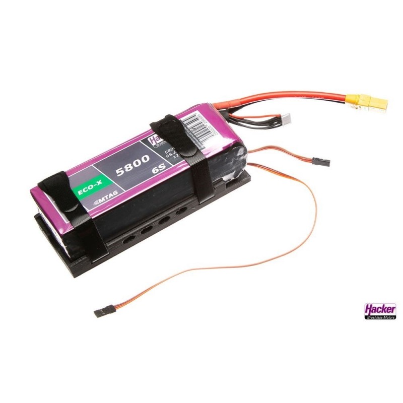 Accessori per batterie - HackerMotor Portabatterie per TopFuel 5800mAh e lettore MTAG - FLASH RC