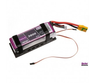 Accessoires batteries et piles - HackerMotor Support pour Batterie TopFuel 3800 à 5000mAh et Lecteur MTAG - FLASH RC