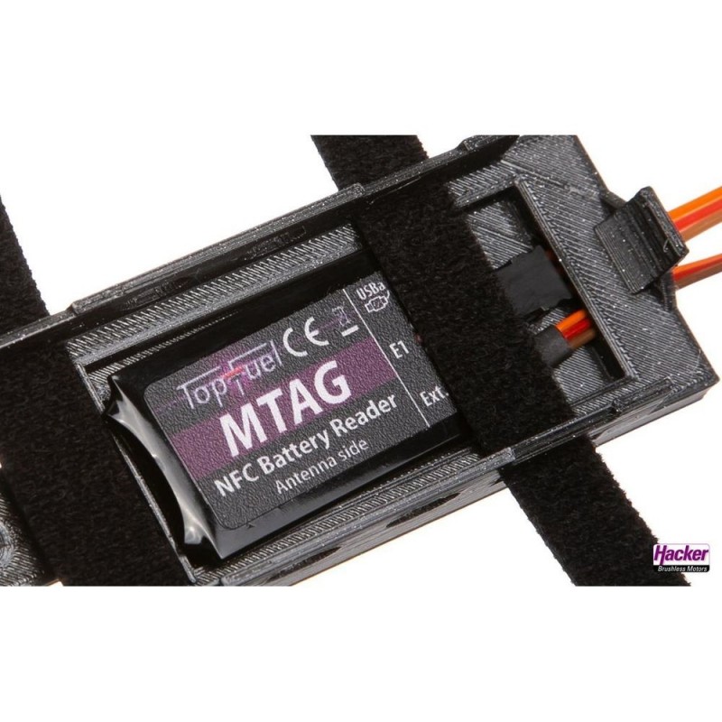 Accessoires batteries et piles - HackerMotor Support pour Batterie TopFuel 1800 à 2400mAh et Lecteur MTAG - FLASH RC