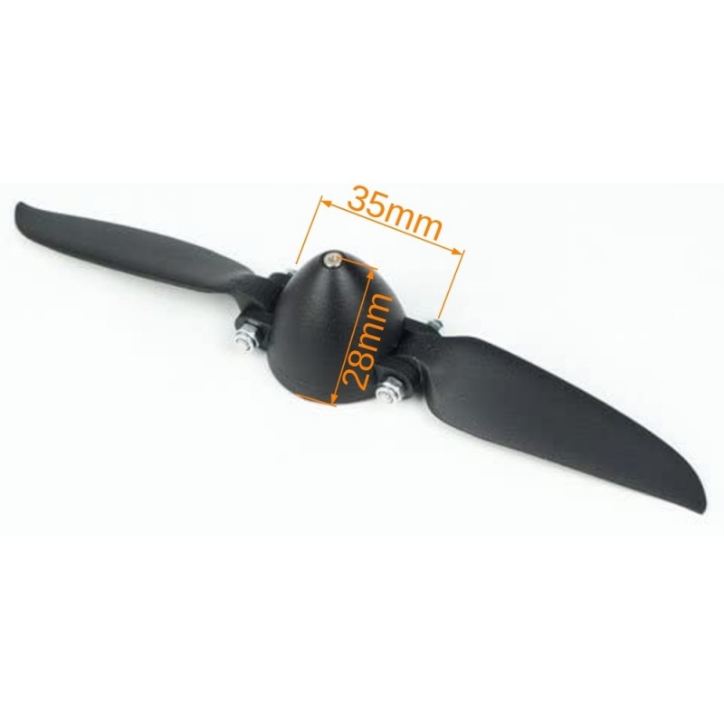 Cono - hélice plegable - Hélice plegable 7x3, cono 32mm, eje 3,00m - FLASH RC