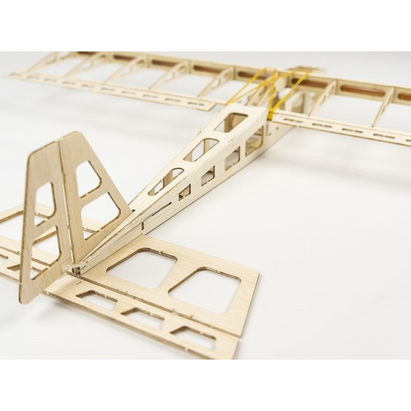 Aerei acrobatici RC - Kit in legno per costruire aerei Stick-06 di circa 0,60 m + pacchetto pellicola + pacchetto alimentazione 