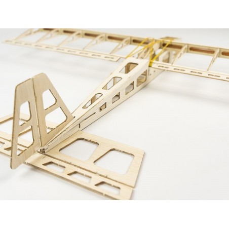 Aerei acrobatici RC - Kit in legno per costruire aerei Stick-06 di circa 0,60 m + pacchetto pellicola + pacchetto alimentazione 