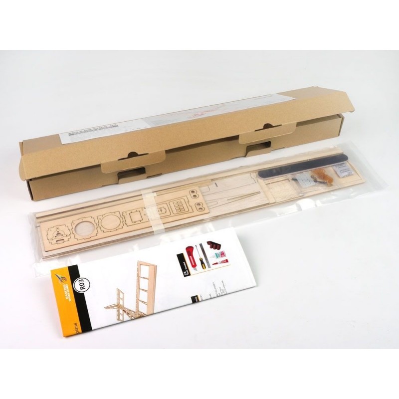 RC Aerobatic Aircraft - Wooden Kit to build Stick-06 Aircraft approx.0.60m + Film Pack + Power Pack - FLASH RC