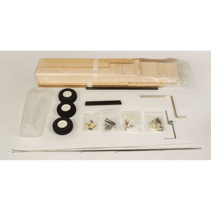 Aviones R/C para principiantes - Kit de madera para construir Avión de entrenamiento T3 aprox.1.40m - FLASH RC