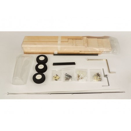 Aviones R/C para principiantes - Kit de madera para construir Avión de entrenamiento T3 aprox.1.40m - FLASH RC