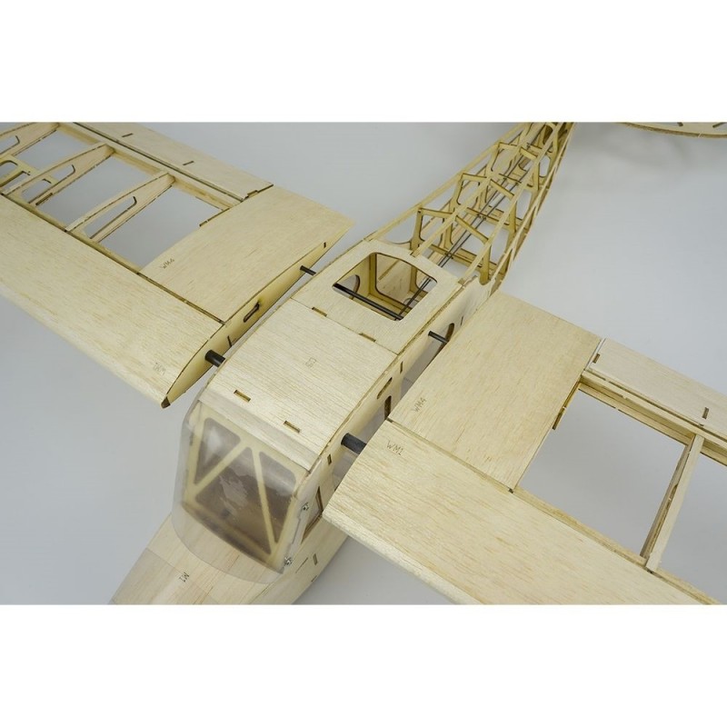 RC Flugzeugmodelle - Holzbausatz Flugzeug Piper Cub J3 2019 ca.1.20m - FLASH RC