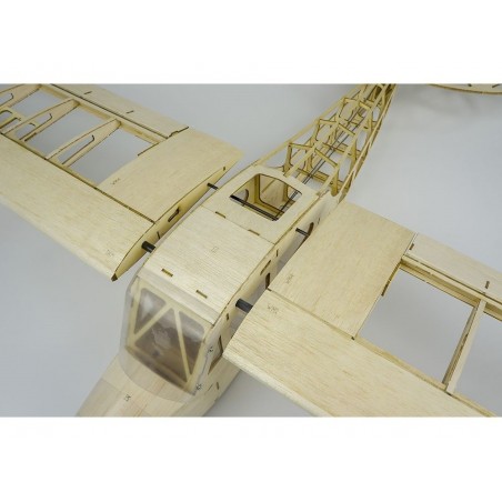 Aeromodelismo RC - Kit de madera para construir Piper Cub J3 2019 aprox.1.20m - FLASH RC