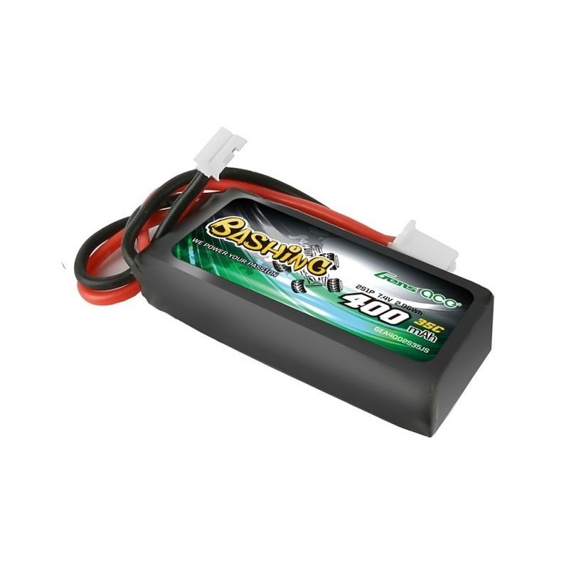 Batteries voitures et bateaux RC - Batterie Gens Ace Bashing-series, Lipo 2S 7.4V 400mAh 35C prise JST-PHR - FLASH RC