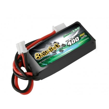 Batteries for RC cars and boats - Gens Ace Bashing-series battery, Lipo 2S 7.4V 400mAh 35C socket JST-PHR - FLASH RC