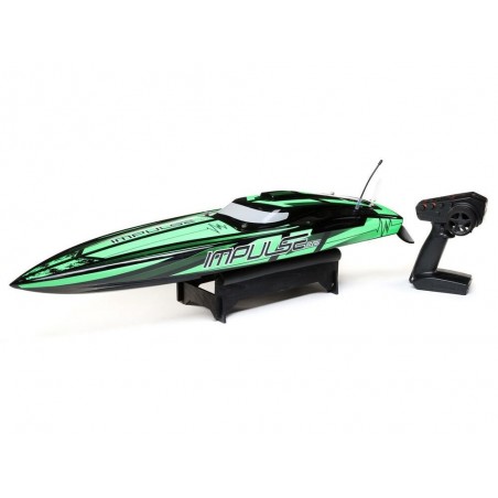 RC-Motorboote - Boot Impulse 32 BL Schwarz/Grün RTR PROBOAT - FLASH RC