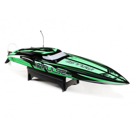 RC-Motorboote - Boot Impulse 32 BL Schwarz/Grün RTR PROBOAT - FLASH RC