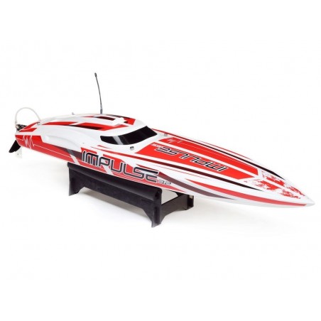 RC-Motorboote - Boot Impulse 32 BL Weiß/Rot RTR PROBOAT - FLASH RC