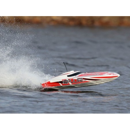 RC-Motorboote - Boot Impulse 32 BL Weiß/Rot RTR PROBOAT - FLASH RC