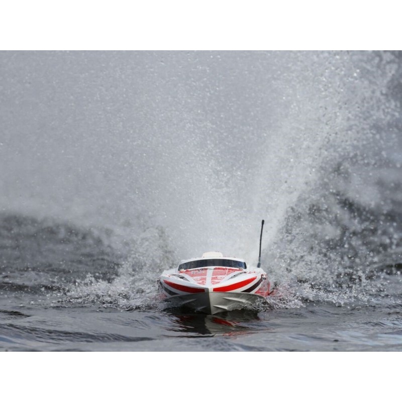 RC-Motorboote - Boot Impulse 32 BL Weiß/Rot RTR PROBOAT - FLASH RC