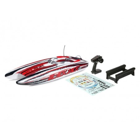 Bateau Blackjack 42 BL Rouge/Blanc RTR PROBOAT - FLASH RC