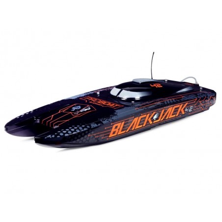 RC Powerboats - Blackjack 42 BL Negro/Naranja RTR PROBOAT - FLASH RC