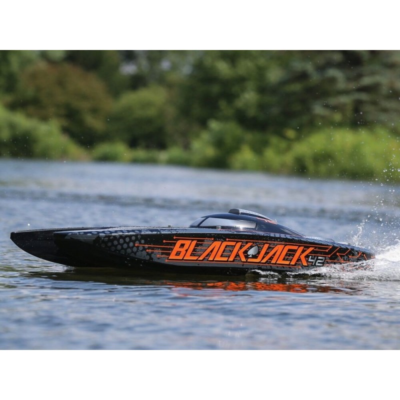 RC Powerboats - Blackjack 42 BL Negro/Naranja RTR PROBOAT - FLASH RC