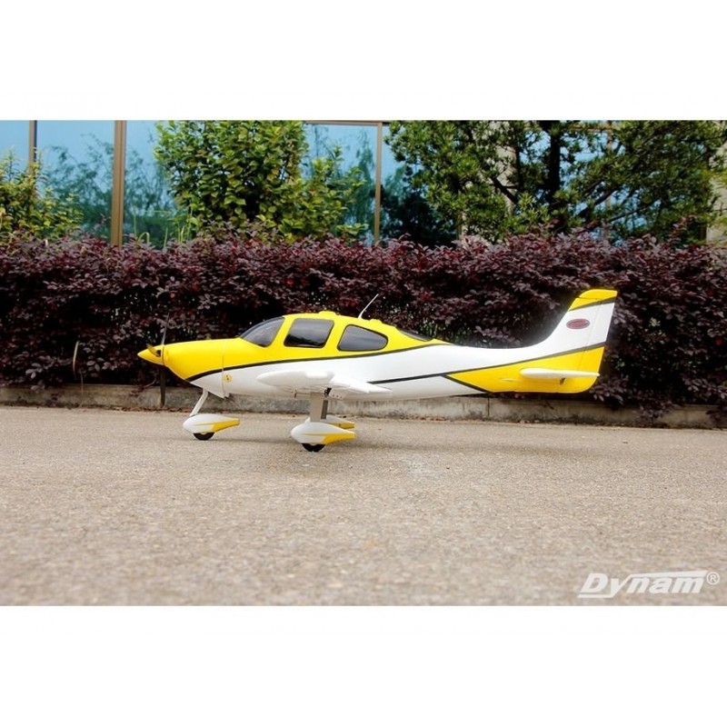 RC Model Aircraft - Dynam SR22 White and Yellow PNP Aircraft approx. 1.40m - FLASH RC