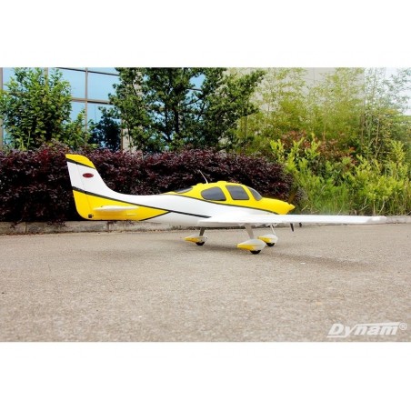 RC Model Aircraft - Dynam SR22 White and Yellow PNP Aircraft approx. 1.40m - FLASH RC