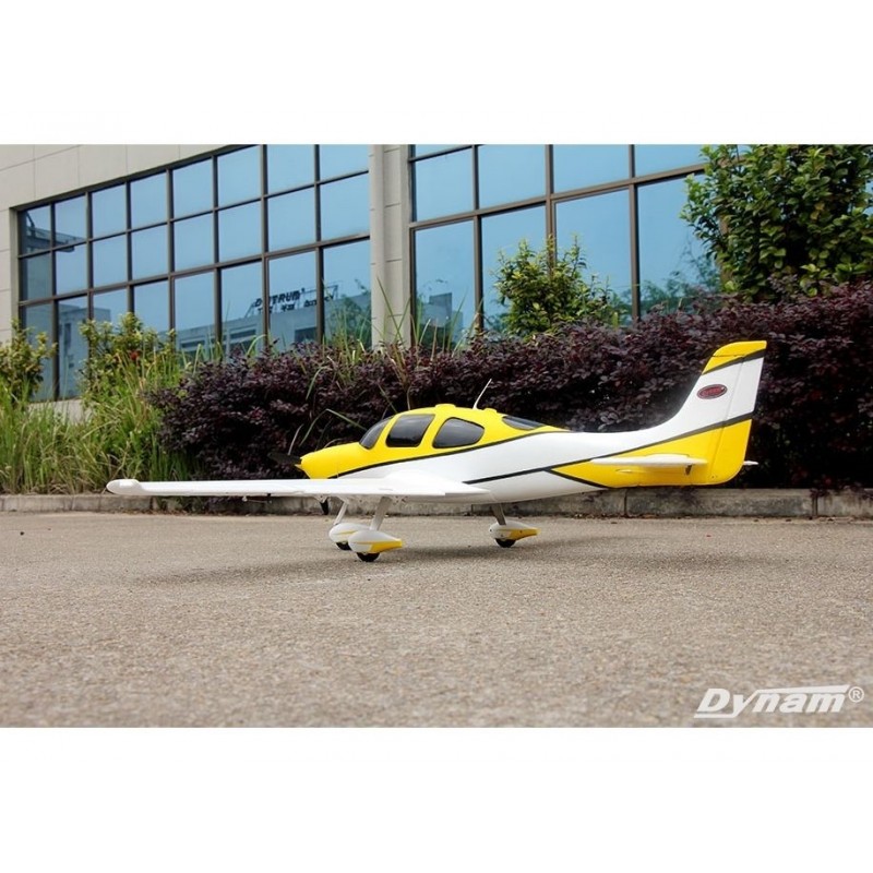 RC Model Aircraft - Dynam SR22 White and Yellow PNP Aircraft approx. 1.40m - FLASH RC