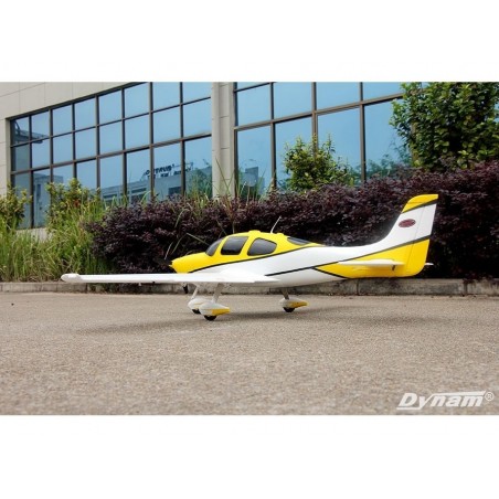 RC-Flugzeugmodelle - Dynam-Flugzeug SR22 weiß und gelb PNP ca. 1.40m - FLASH RC