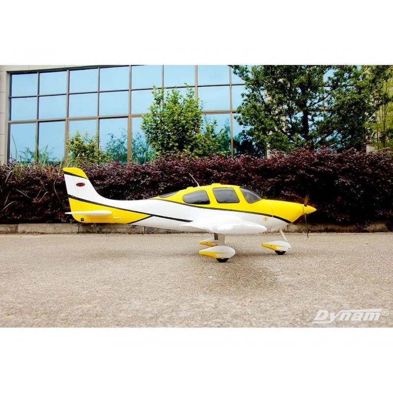 Avion Dynam SR22 V2 jaune PNP env. 1.40m - FLASH RC - Le leader des avions modèlisme RC