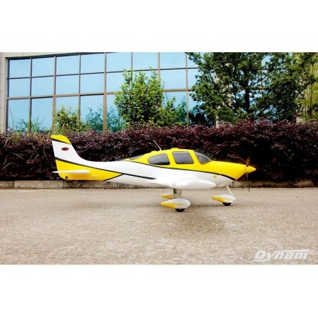Avion Dynam SR22 V2 jaune PNP env. 1.40m - FLASH RC - Le leader des avions modèlisme RC