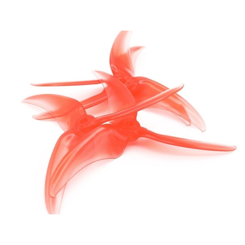 Accessoires FPV Racers (Electronique/Batteries...) - Lot hélices Avan Scimitar 5x3'' rouge transparent (2xCW + 2xCCW) - FLASH RC