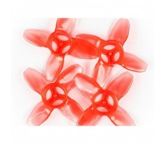 Accessoires FPV Racers (Electronique/Batteries...) - Lot hélices Tinyhawk 40mm rouge transparent (2xCW + 2xCCW) - FLASH RC