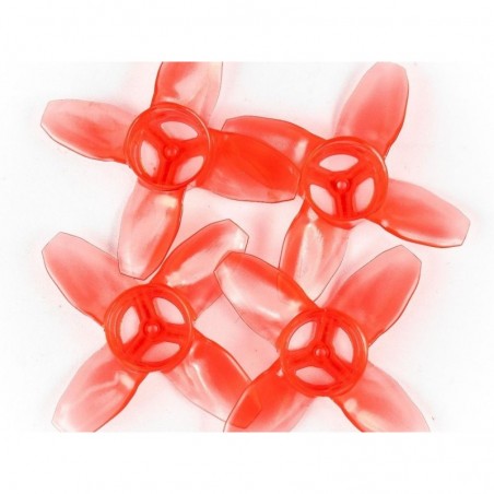 Accessories FPV Racers (Electronics/Batteries...) - Tinyhawk 40mm red transparent propellers (2xCW + 2xCCW) - FLASH RC
