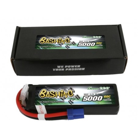 Baterías para coches y barcos RC - Batería Gens Ace Bashing-Series, Lipo 3S 11.1V 5000mAh 60C Socket EC5 - FLASH RC