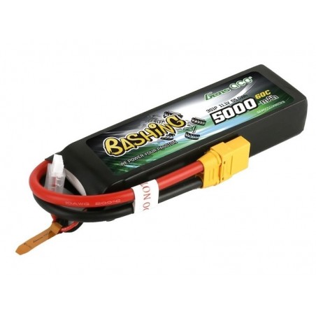 Batterie per auto e barche RC - Gens Ace Bashing-Series Battery, Lipo 3S 11.1V 5000mAh 60C XT90 Socket - FLASH RC