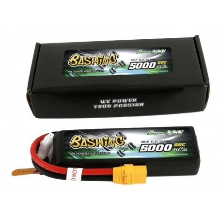 Batteries for RC cars and boats - Gens Ace Bashing-Series battery, Lipo 3S 11.1V 5000mAh 60C XT90 socket - FLASH RC