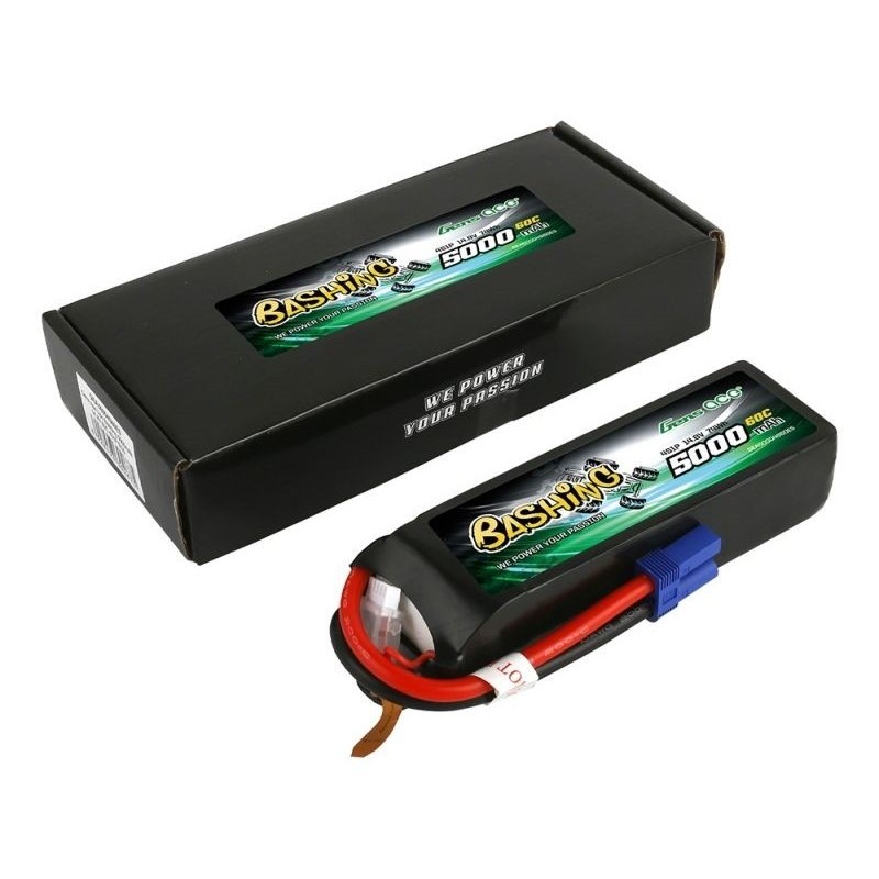 Baterías para coches y barcos RC - Gens Ace Bashing-Series, Lipo 4S 14.8V 5000mAh 60C Socket EC5 - FLASH RC