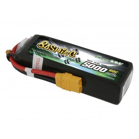 Batteries for RC cars and boats - Gens Ace Bashing-Series battery, Lipo 4S 14.8V 5000mAh 60C XT90 socket - FLASH RC