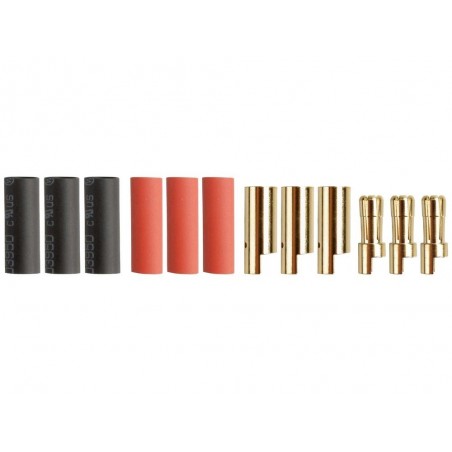 Gold plug 2/2.3/3/3.5/4/5/5.5/6/8 - Gold plug PK 5.5mm M/F (3 pairs) - Yuki Model - FLASH RC