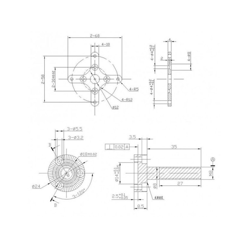 Outrunner - Brushless-Motor DM3625 (257g, 500kv, 800W) Pro-Tronik - FLASH RC