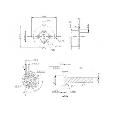 Outrunner - Brushless-Motor DM3625 (257g, 800kv, 850W) Pro-Tronik - FLASH RC