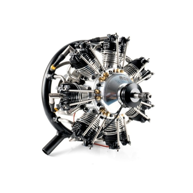 Gasoline engines - UMS radial 4 stroke engine, 7 cylinders 50cc, gasoline - FLASH RC