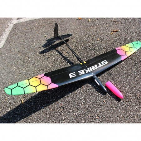 RC Gliders - F3K Strike 3 rainbow honeycomb - 1m - FLASH RC