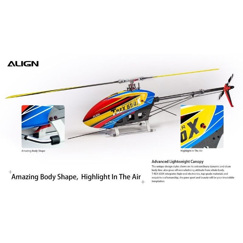 RC Helicopters - Align T-REX 650X Dominator Kit (12S) - FLASH RC