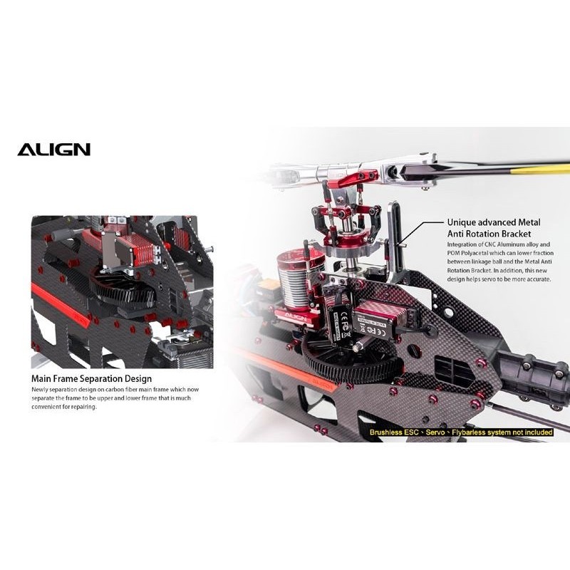 RC Helicopters - Align T-REX 650X Dominator Kit (12S) - FLASH RC