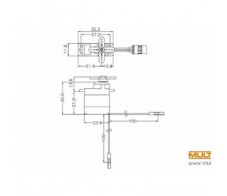 Servo mini Hitec HS-70MG (13g, 3kg.cm, 0.14s/60°) - FLASH RC 2