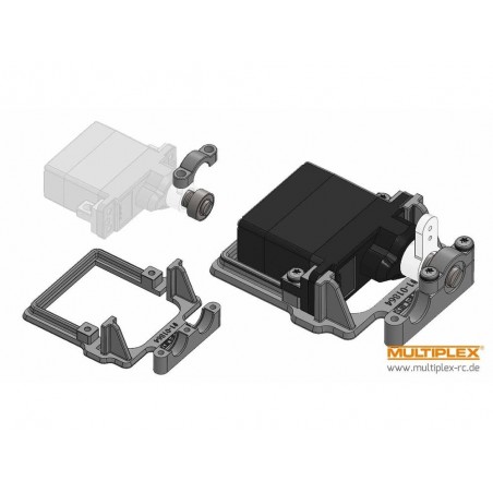 Support Servo 250 CB pour Hitec MD-250 avec roulement Multiplex - FLASH RC
