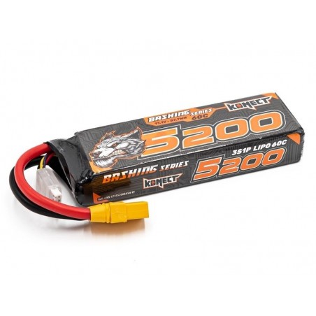 Batteries for RC cars and boats - Battery LiPo 3S 11.1V 5200mah 60C Konect Bash XT90 - FLASH RC