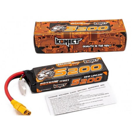 Batterien für RC-Autos und Boote - LiPo 3S 11.1V 5200mah 60C Konect Bash XT90 Batterie - FLASH RC